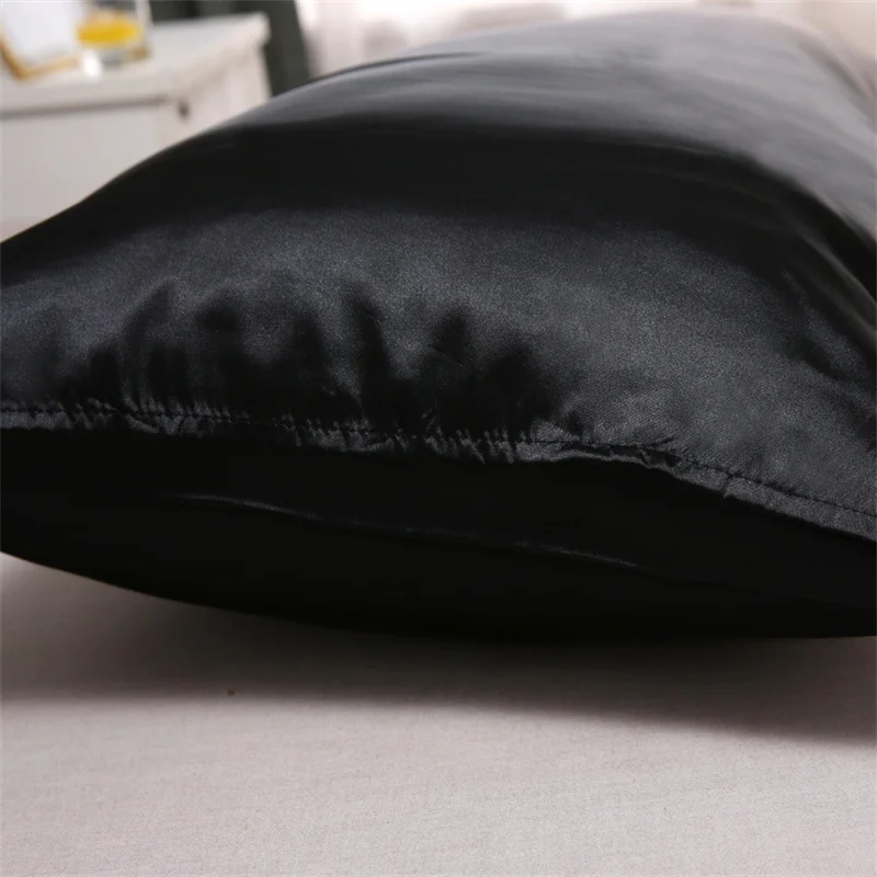 2PCS Pillowcase 100% Silk Pillow Cover Silky Satin Hair Beauty Pillow case Comfortable Case Home Decor 51*66CM