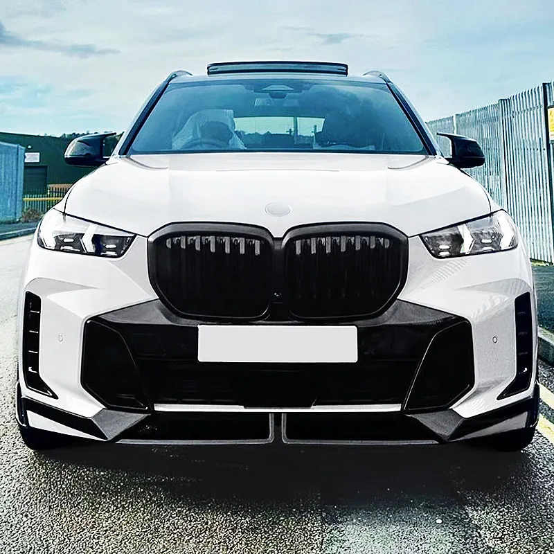 BMW X5 G05 LCI 2023+용 프론트 범퍼 스플리터 립 3개/세트 MP 스타일 자동차 스포일러 바디 키트 보호 가드 외장 액세서리