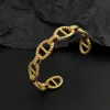 Bracelet créatif en acier inoxydable plaqué or pour femmes, étanche et antirouille, bracelet de couple