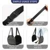 Newest Airplane Foot Hammock Airline Foot Rest With Removable Pad Adjustable Strap Foot Hammock With Menory Foam For Travel 5