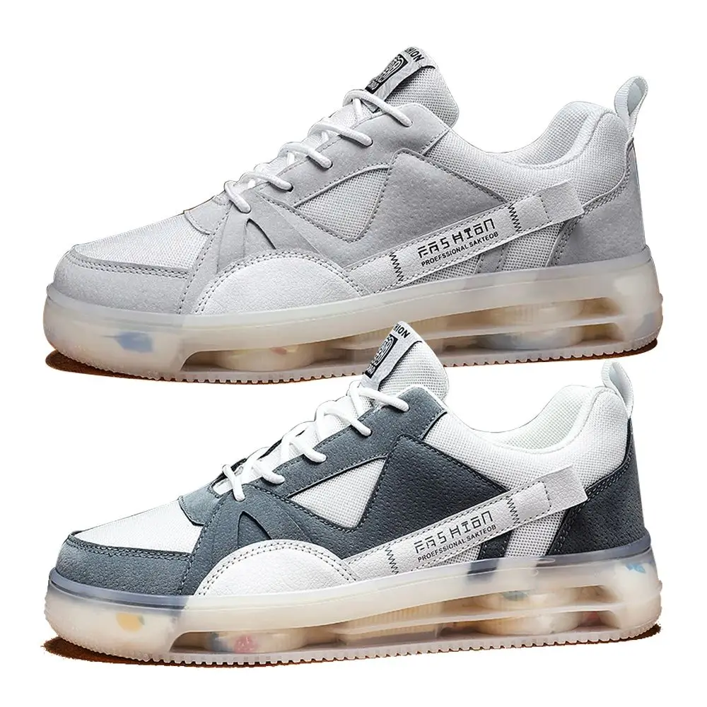 

Luckffa 2022 Casual Skateboarding Shoes for Lovers , Unisex Breathable Walking Trainers Sport Male Trendy Lace-up Sneakers