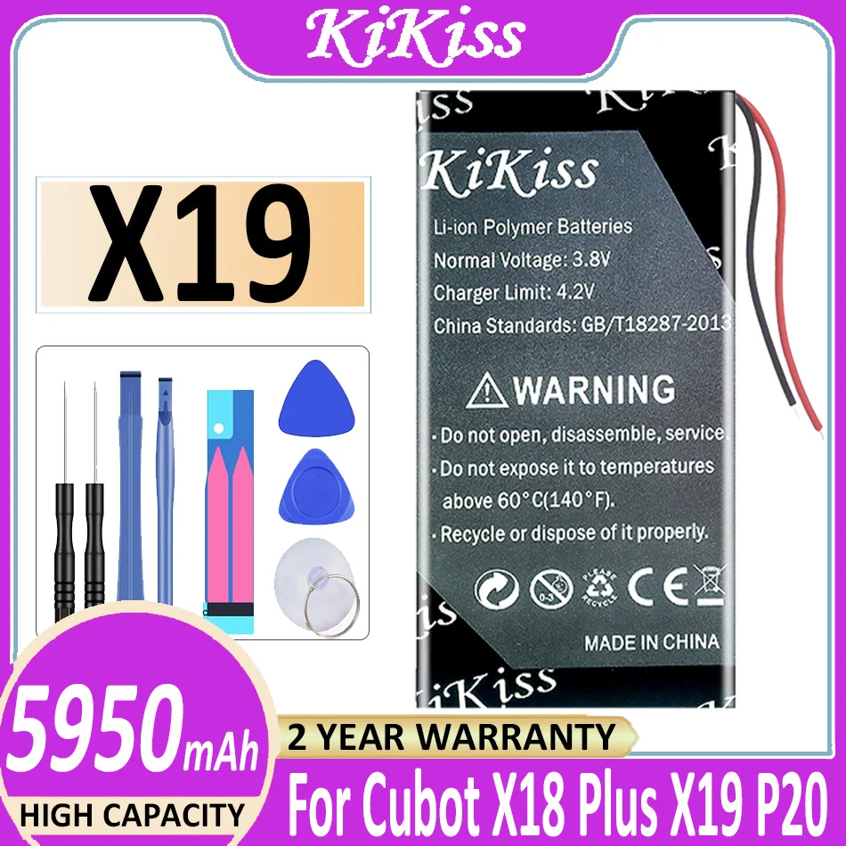 

KiKiss Battery 5950mAh for Cubot X19 Cubot P20 Bateria