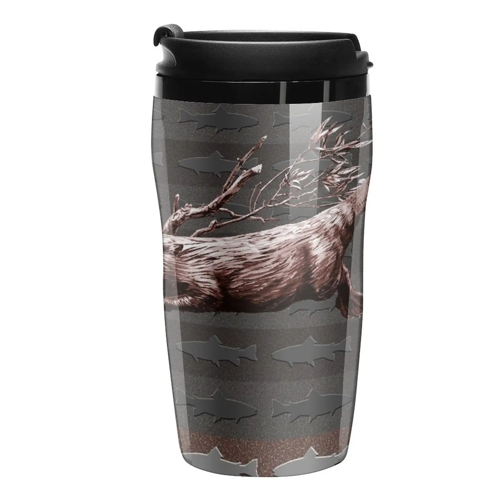 

More Beavers More Fish - Enviromental Message Travel Coffee Mug Insulated Cup For Coffee Cups And Mugs