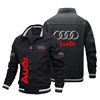 Men's Racing Jacket Audi Car Logo Jacket Fashion Oversized Motorcycle Jacket Windproof Cycling Jacket Audi Men's Clothing 1