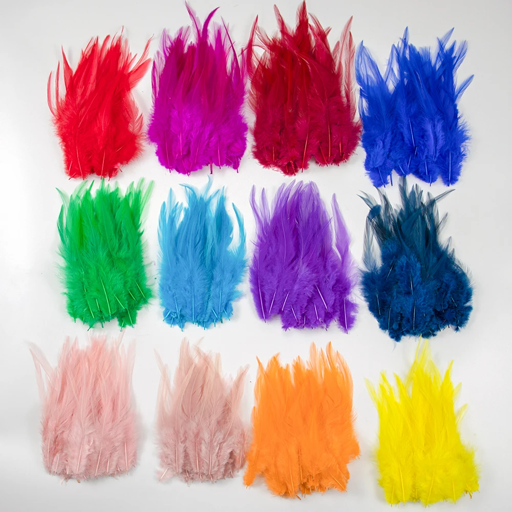 

50Pcs White Natural Rooster Feathers 3-8inch Fluffy Plume Birthday Wedding Party Craft DIY Earing Jewelry Handicraft Accessories