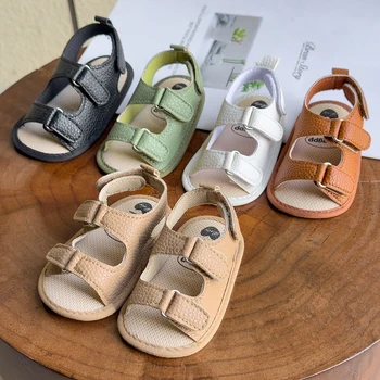 Baby Boys Girls Summer Sandals Closed-Toe Infant Soft Rubber Sole Outdoor Shoes for Toddler First Walkers 1