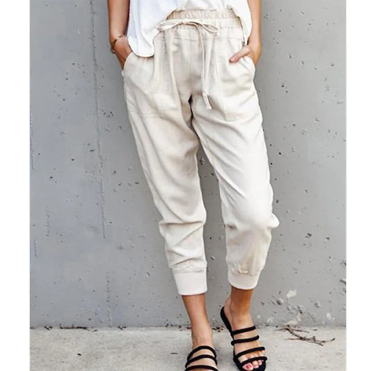 Pants Women Leggings New Pure Color Female Tall Waist Show Thin Trousers Nine Points Cheap Women Leggings OLN3386 - 3