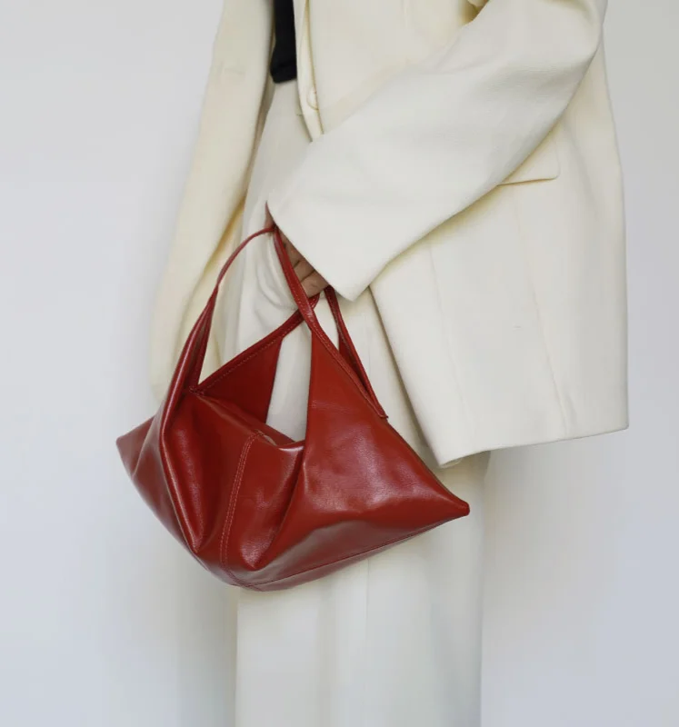 Borsa a tracolla donna in vera pelle con manico a corno_voghion.com