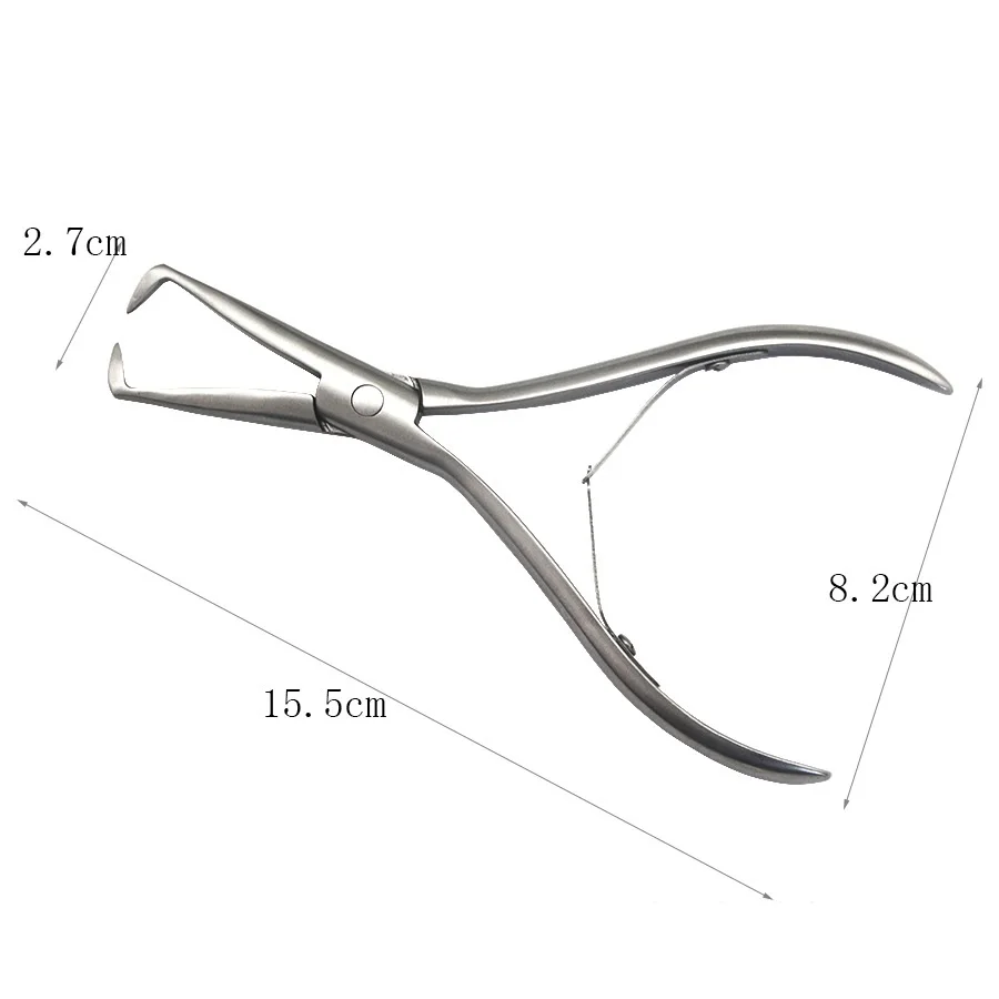 1 PC 5.5 inch Silver Stainless Steel Clamp Hair Extension Plier with two hook Keratin Hair Extensions Removal Tools