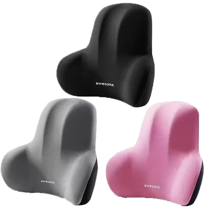 Memory Foam Lumbar Back Cushion Car Office Gaming Chairs Postpartum Waist Support Multi Functional Pain Relief Pillow