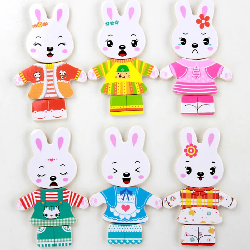 Bear Dressing Wooden Puzzle Game Keyword 5