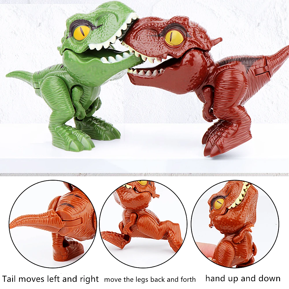 6/20Pcs 10 Styles Movable Joints Biting Hands Dinosaur Tricky Toys
