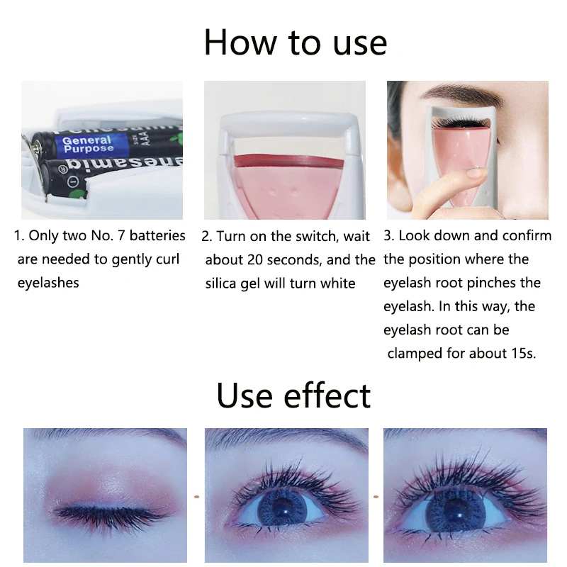 Professional Electric Eyelash Curler Lasting Natural Intelligent Temperature Control Eyelash Clip Curl Eyelashes Makeup Tools eyelash curler