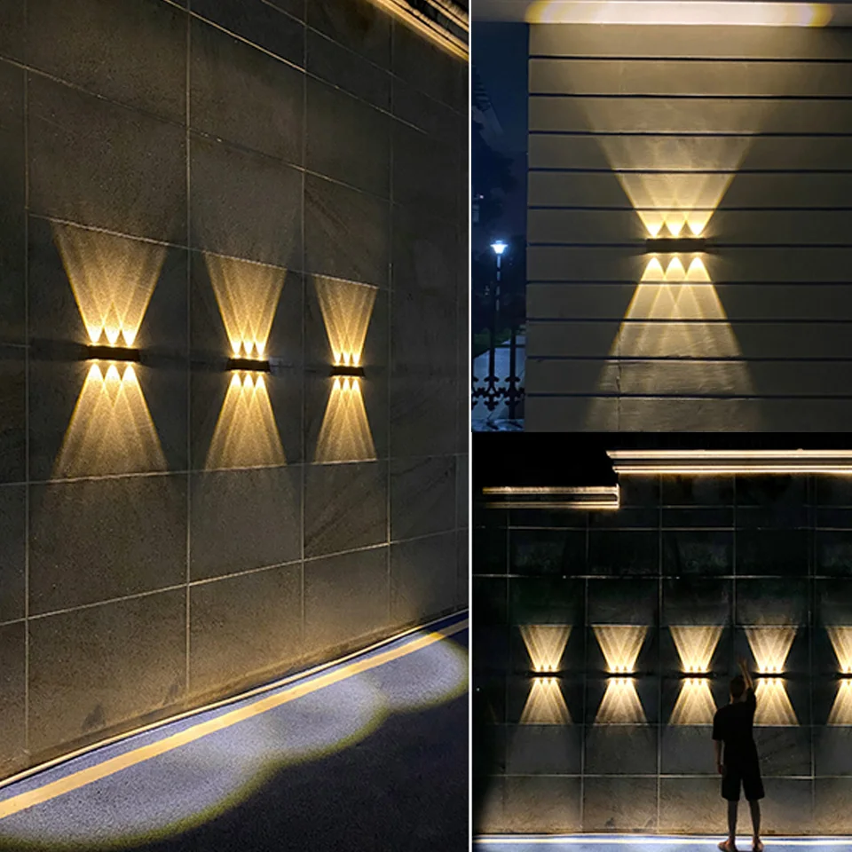 LED Wall Light Motion Sensor AC85-265V 4W 6W 8W 10W  Waterproof IP66 Indoor And Outdoor Garden Wall Lights