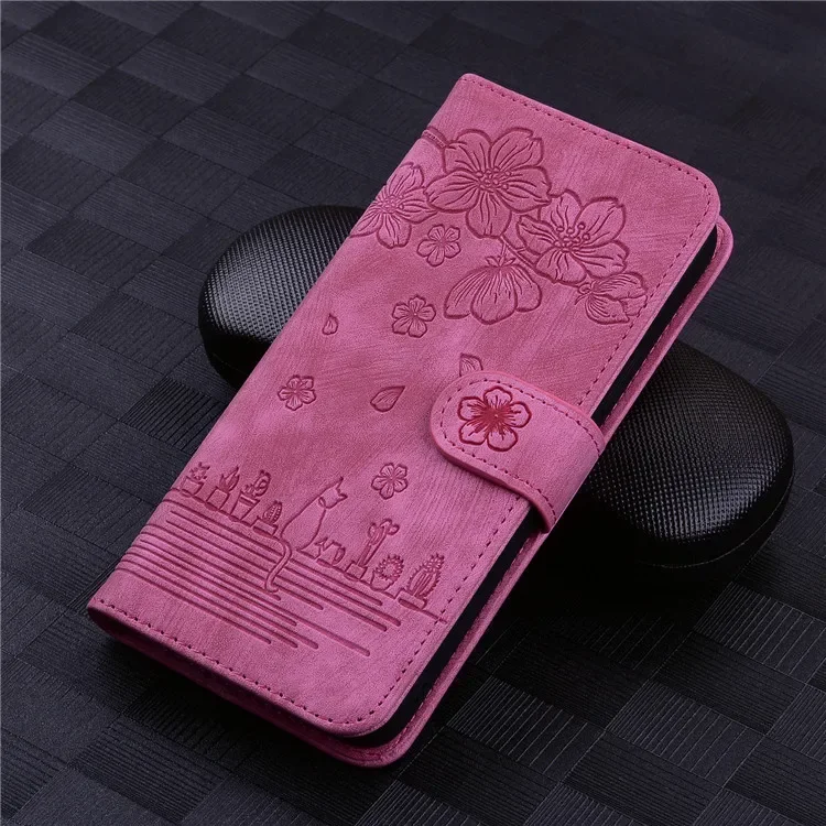 Leather Flip Phone Case with Magnetic Shockproof Wallet and Stand Feature
