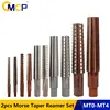 CMCP 2pcs Morse Taper Reamer Set MT0/MT1/MT2/MT3/MT4 Steel Hand Reamers For Milling Finishing Cutter Tool 1