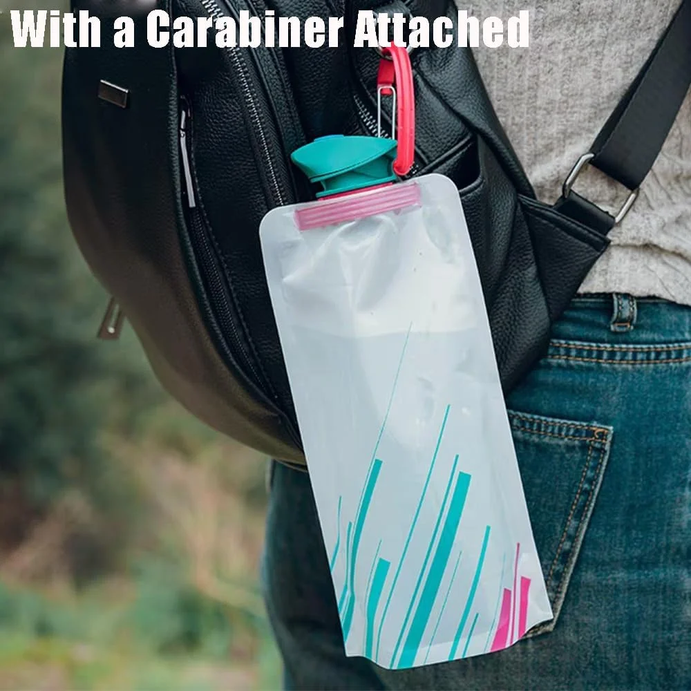Water Bottle 23 Oz Collapsible Perfect for Hydration Hiking Camping Reusable BPA Free