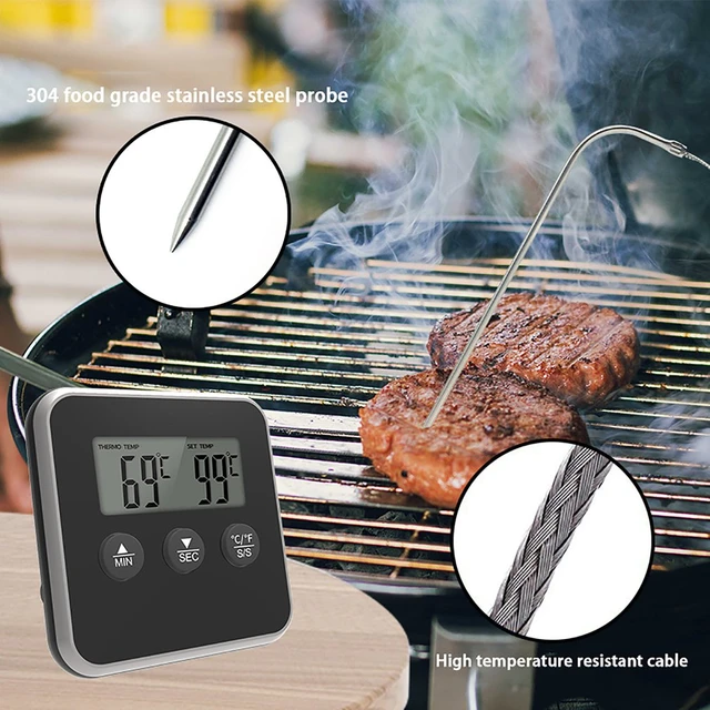 Digital LCD Thermometer Küche Kochen Lebensmittel BBQ Fleisch Temperatur  Sensor -20 zu 300 Celsius Sonde Ofen Temperatur Meter Werkzeug - AliExpress