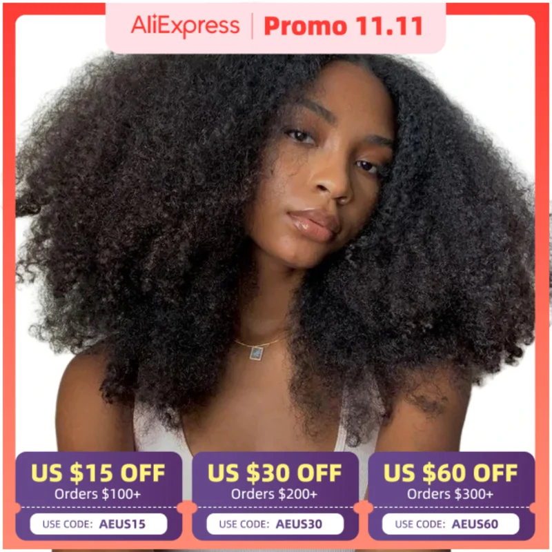 

Afro Kinky Curly Lace Front Wigs Brazilian Remy 4*4 Lace Front Human Hair Wigs Transparent Lace Frontal Wig Human Hair For Women