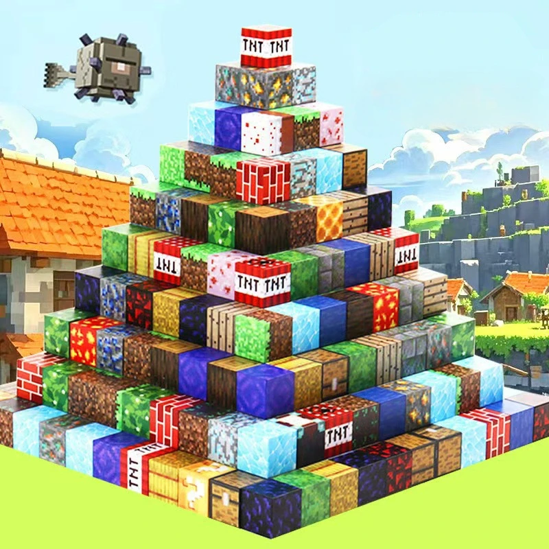 50-300PCS Magnetic Blocks Game Mine Magnet World Toys For Boys Girls STEM Montessori Sensory Cubes Game Toys Gift