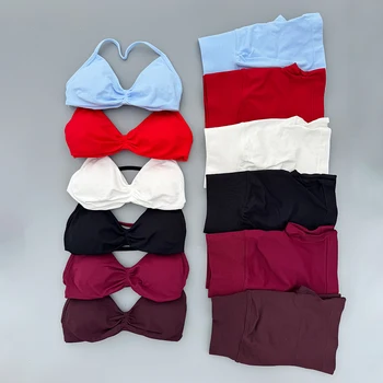 SWEAT UNDFYNE 2 Piece Sport Gym Set Strappy Bra Yoga Underwear Short Leggings Bicycle Running Sportswear Woman Seamless Yoga Set