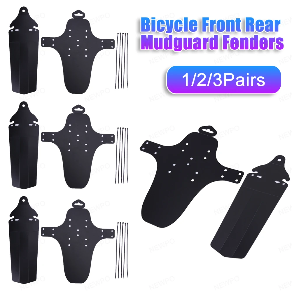 2Pcs Bike Bicycle Front Rear Mudguard Fenders for Road Cycling Mountain MTB