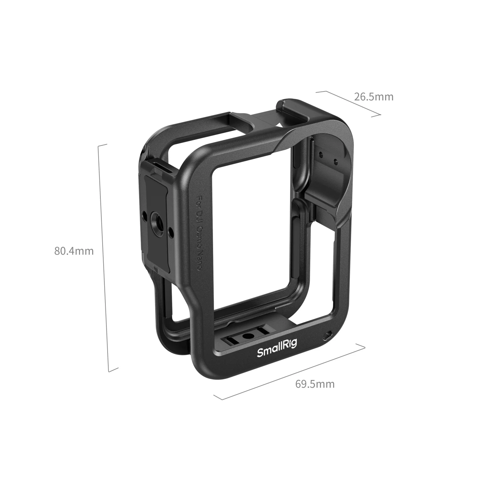 SmallRig 5759 Full-Cover Cage for DJI Osmo Nano Action Camera with 1/4" Thread,A