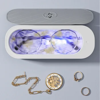 Ultrasonic Cleaning Machine USB Rechargeable Mode and Battery Mode High Frequency Vibration Wash Cleaner for Jewelry and Glasses 1