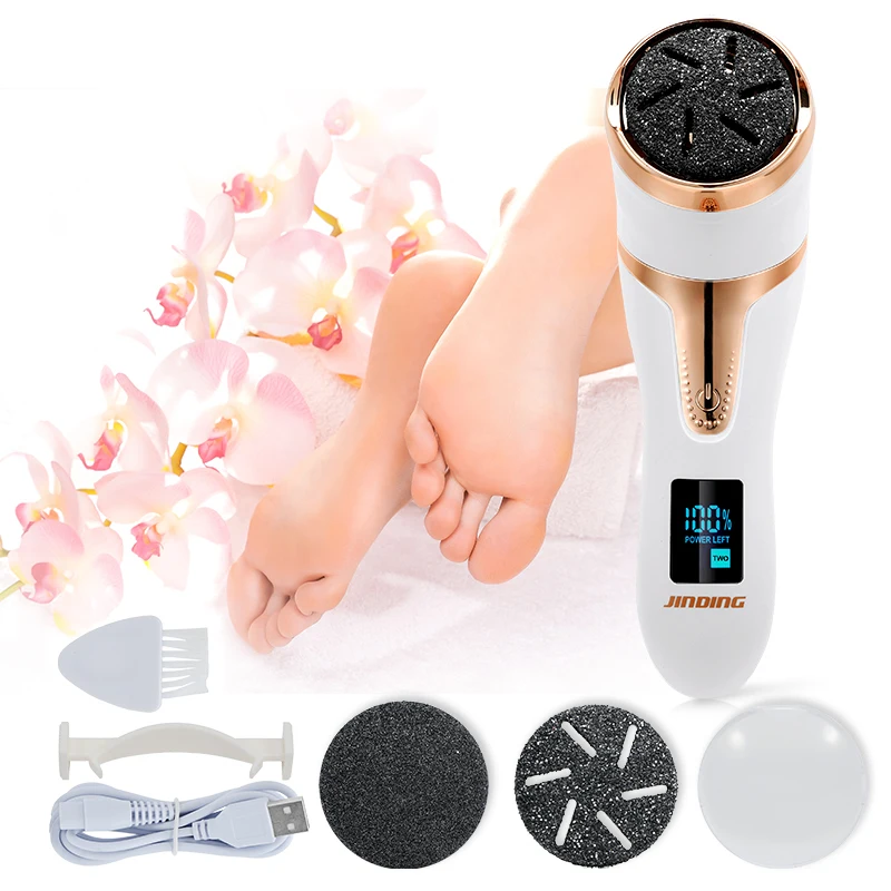 ElectricPedicureFootFileRechargeableWaterproofHardSkinRemover