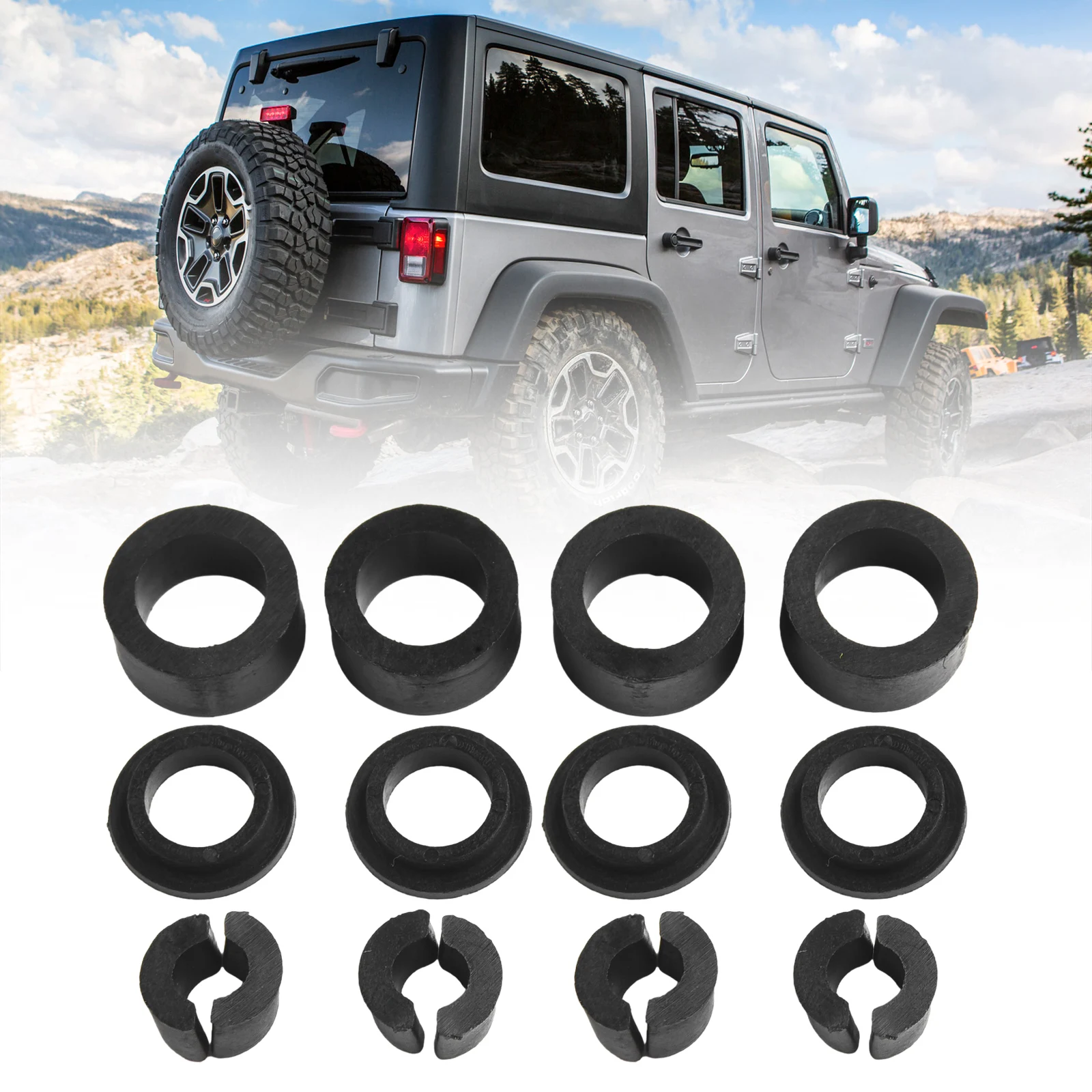 12PCS Front Seat Support Bushings For Jeep Wrangler TJ LJ 1998-2006
