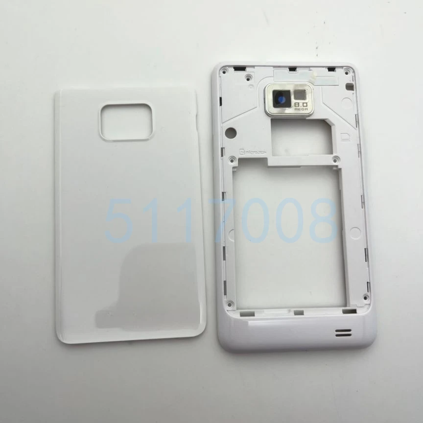 

Полный корпус для Samsung Galaxy S2 II I9100 9100 средняя рамка + Задняя панель Задняя Крышка батарейного отсека Запасные части