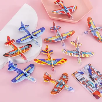 10Pcs Mini DIY Hand Throw Flying Glider Planes Foam Airplane Game Toys for Kids Birthday Party Favors Baby Shower Fillers Gift 1