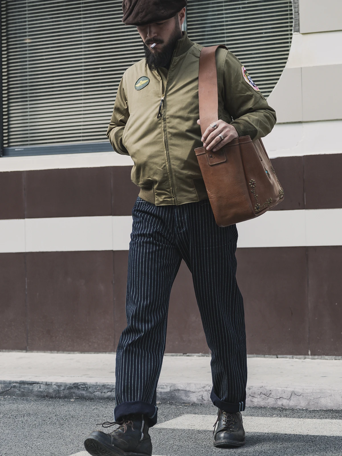 Bronson Taxi Driver Travis Bickle Tanker Jacket Winter Men's Military Coat Khaki 2