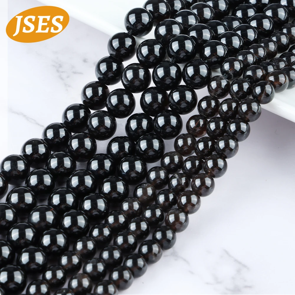 

AA Natural Morion Black Quartz Crystal Beads for Jewelry Making DIY Bracelets Necklace Wholesale Needlework Accessories Beads