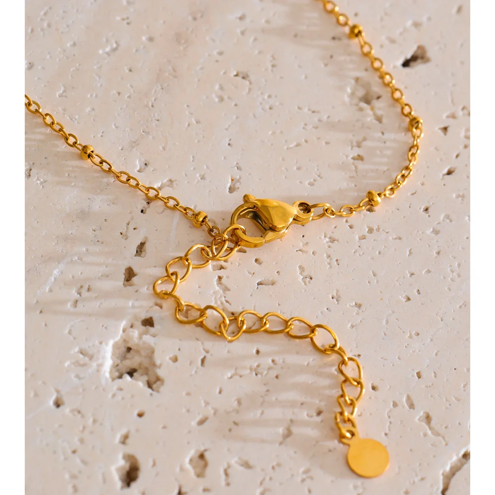 Yhpup Necklace Stainless Steel Zirconia for Women