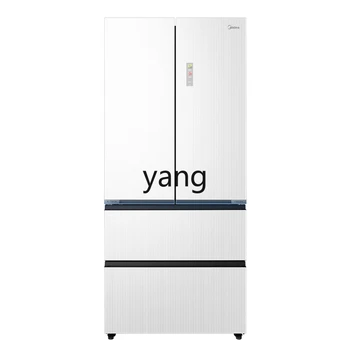 YJQ microcrystalline 60cm ultra-thin French multi-door refrigerator household large-capacity pure flat fully embedded