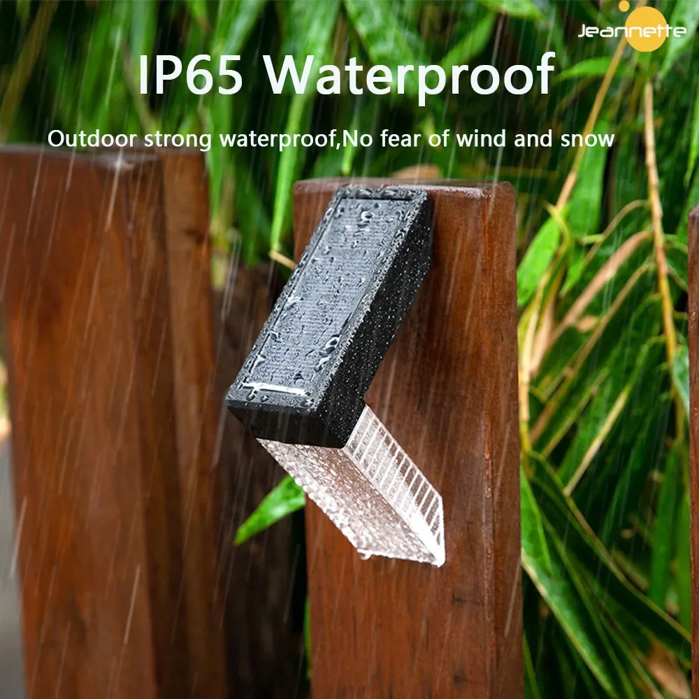 Solar Deck Lights Solar Fence Step Ligh Outdoor Waterproof  LED Lights 7Color Lighting for Powered Porch Stair Aisle Path Garder 3