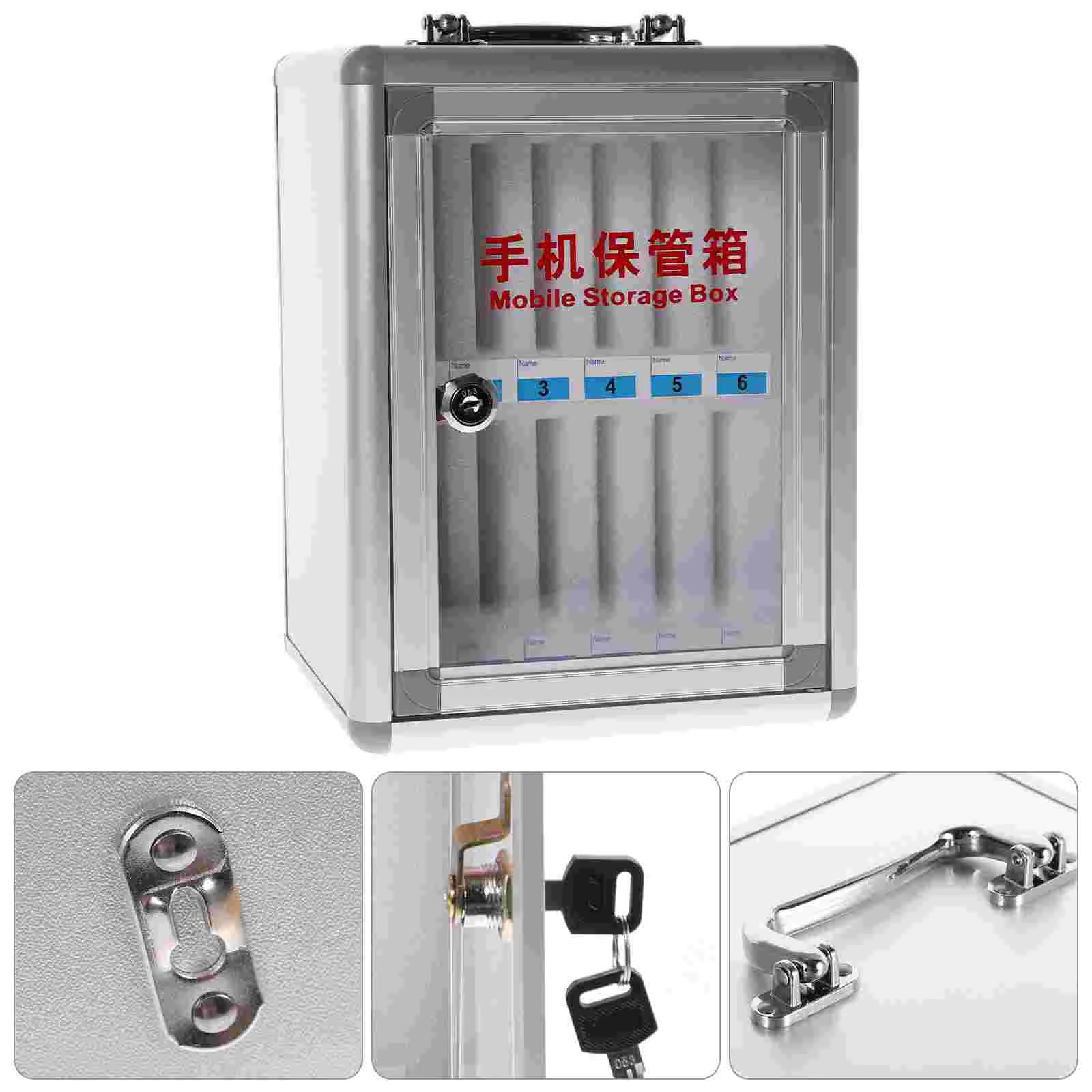 

Storage Cabinets Mobile Phone Safe Wall-mounted Holder Locker Telephone 12 Slots Cell Pocket Chart Organizer Office