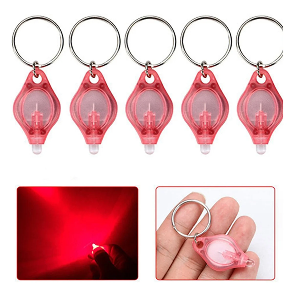 Pack of 100 LED Keychain Flashlight, 395Nm UV Keychain Flashlight, UV Light Flashlight Keychain,Purple 6
