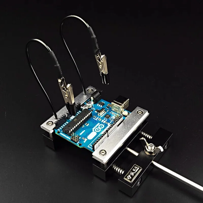 Kit Outils Modelisme 6 Pièces avec Mains Auxiliaires et Loupe LED