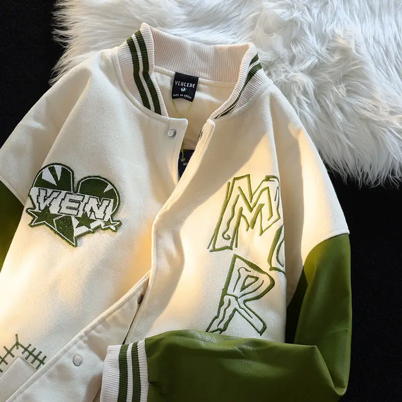 

Harajuku Bomber Jackets Women Coat Men's Couple Baseball Jacket 2022 Autumn Unisex Boyfriend Style Varsity Hiphop Streetwear