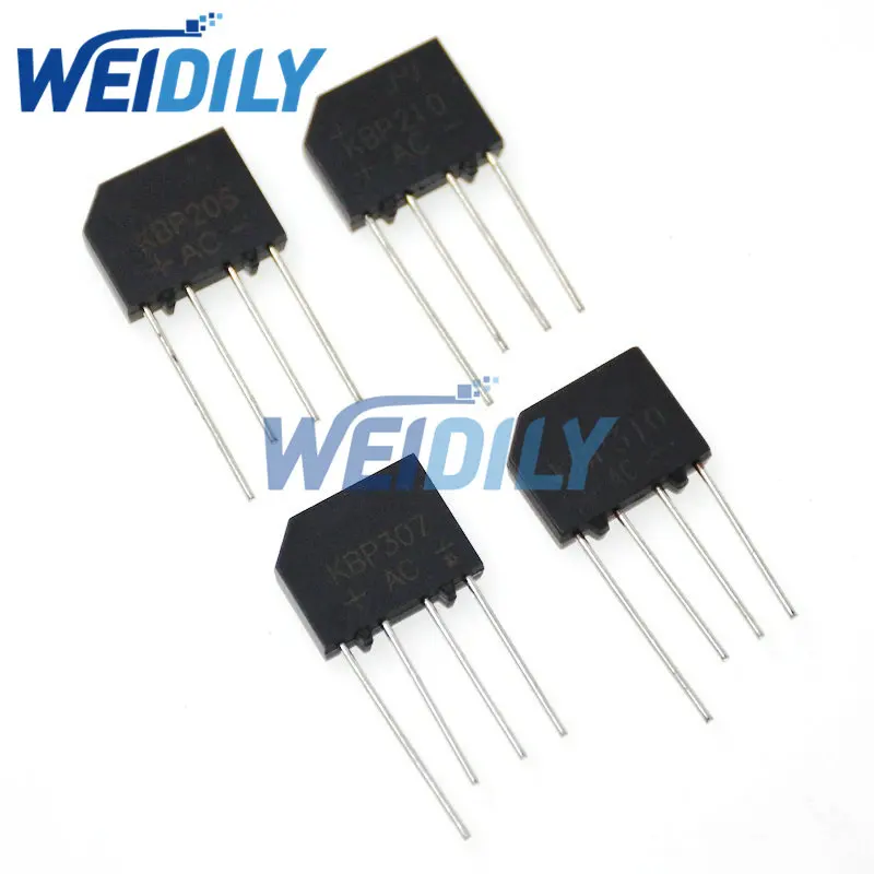 10PCS-KBP206-KBP210-KBP307-KBP310-KBP406-KBP410-Rectifier-Bridge ...