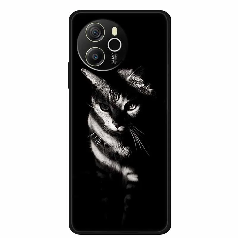 Cartoon Black Silicone Soft TPU Phone Cover - Protective Case
