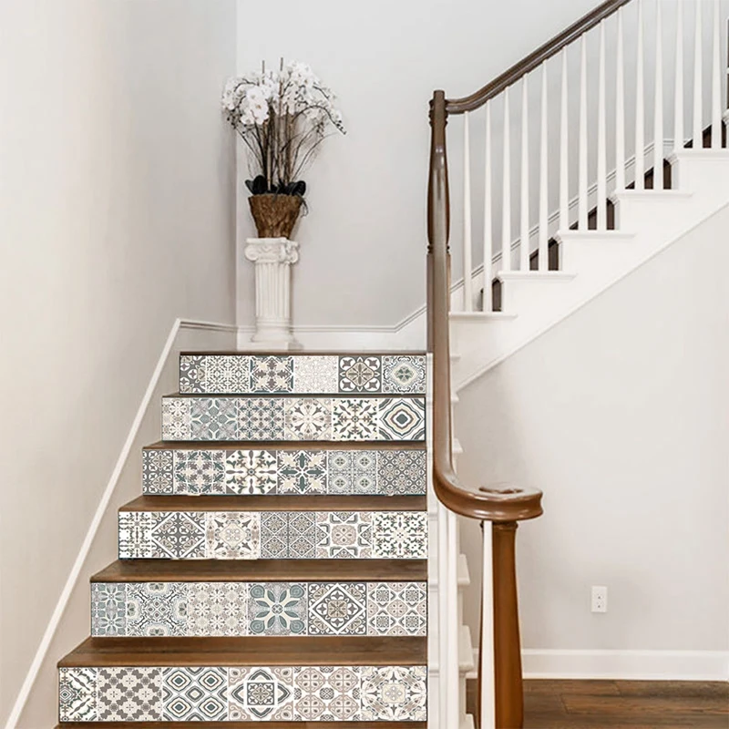 6x 3D Stair Riser Decals Wall Tile Mural Staircase Stickers Vinyl DIY Home Decor 