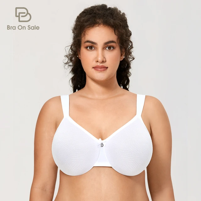 Women's Plus Size Seamless Minimizer Bra Full Coverage Unlined Cup Smooth -  Bras - AliExpress