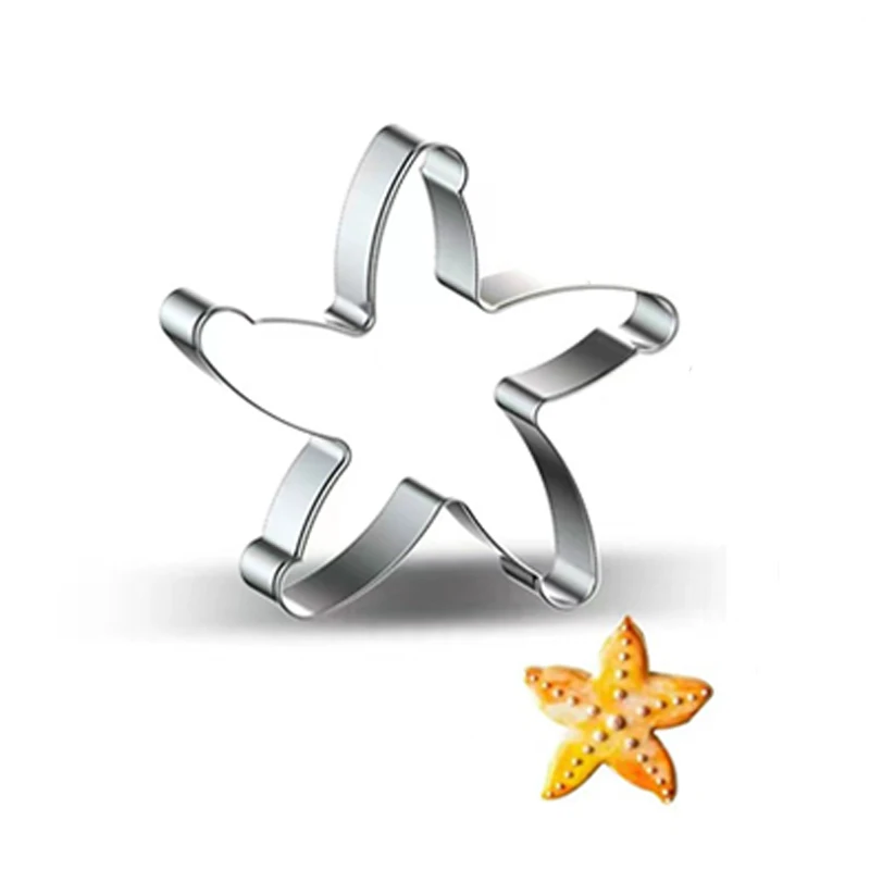 Cookie Cutter Baking Mold 3pcs Seahorse Starfish Seashells Mermaid Tail