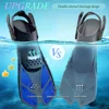 Snorkel Fins Adjustable Buckles Swimming Flippers Short Silicone Scuba Diving Shoes Open Heel Travel Size Adult Men Womens 4