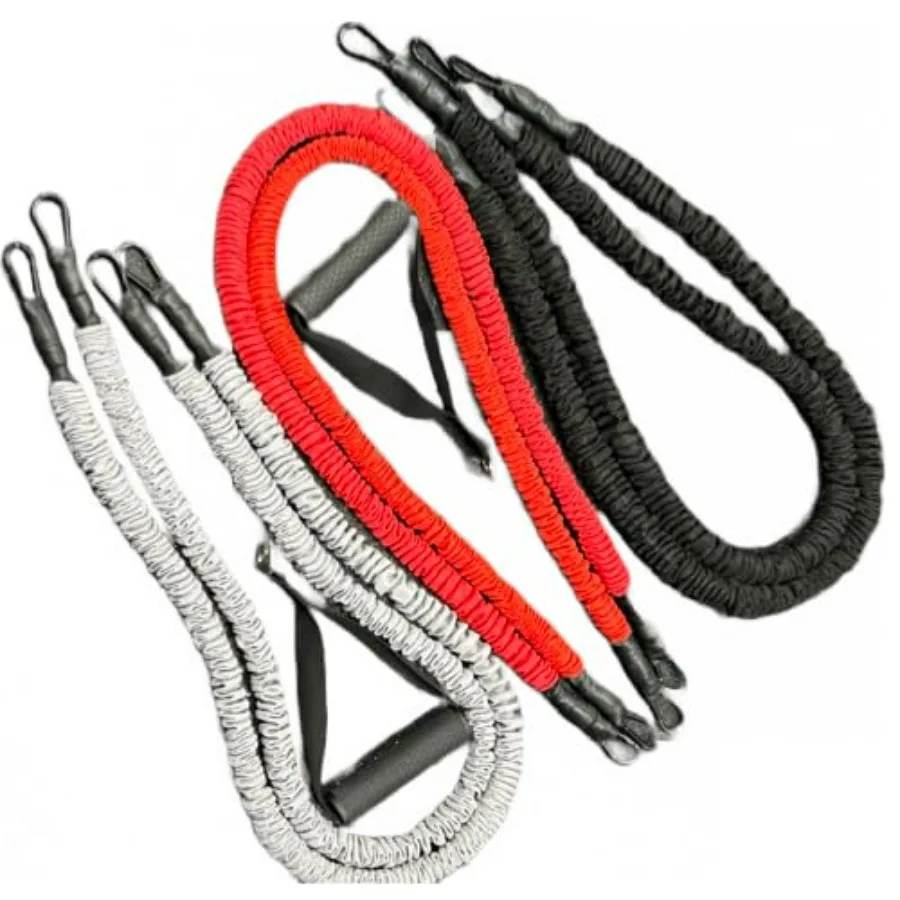 Resistance Band SuperSet Bands Made for Bodybuilding. Contains 2 of Each: 60lbs, 40lbs, and 15lbs