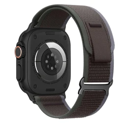 Trail Loop Band for Apple Watch - Premium Wrist Bracelet Strap (Green gray - Black)