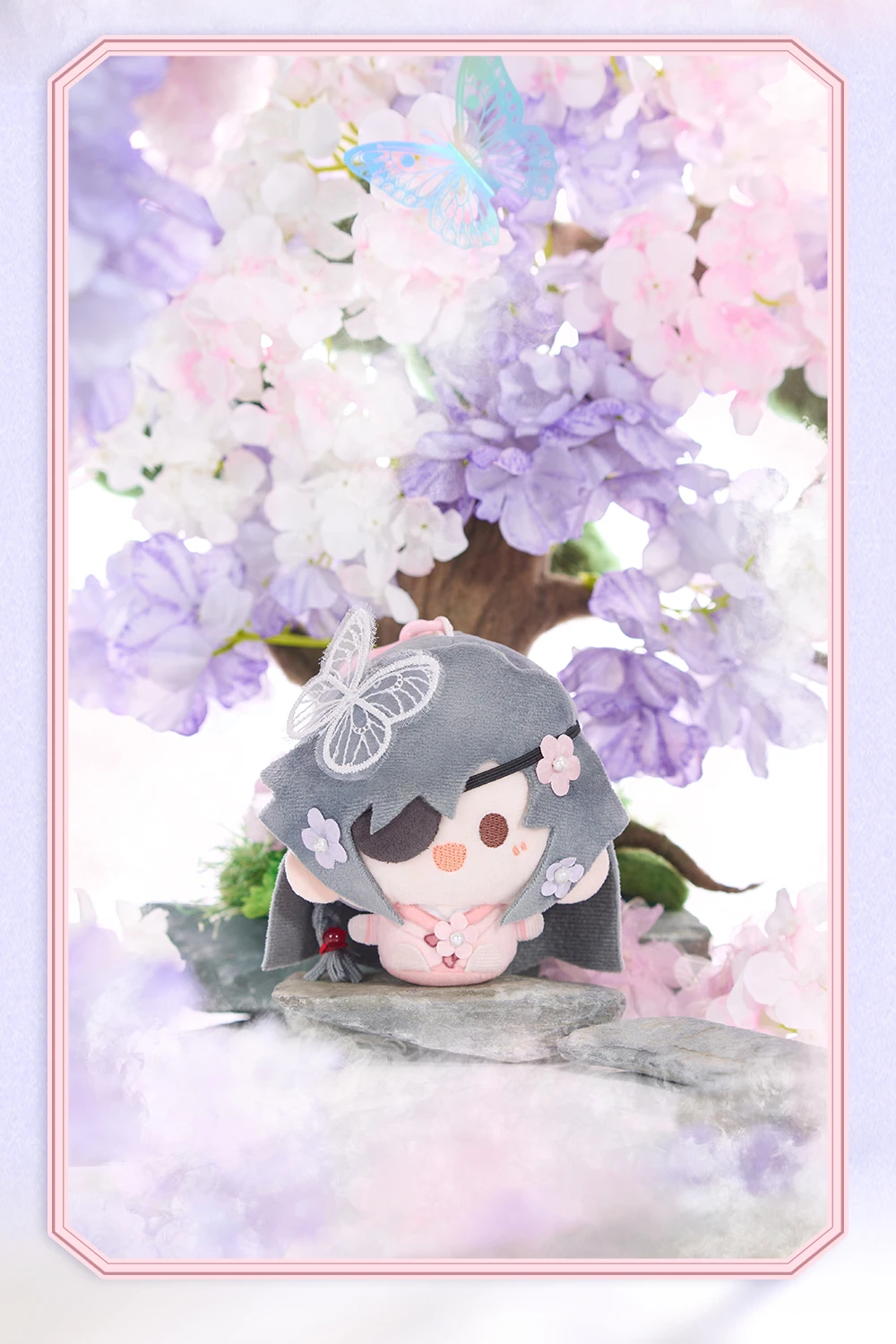 Himmlischer offizieller Segen rund um die schöne Blumenserie, runde und rollende Plüschpuppen-Rucksack-Zubehör, Fan-Geschenk – Detail 10